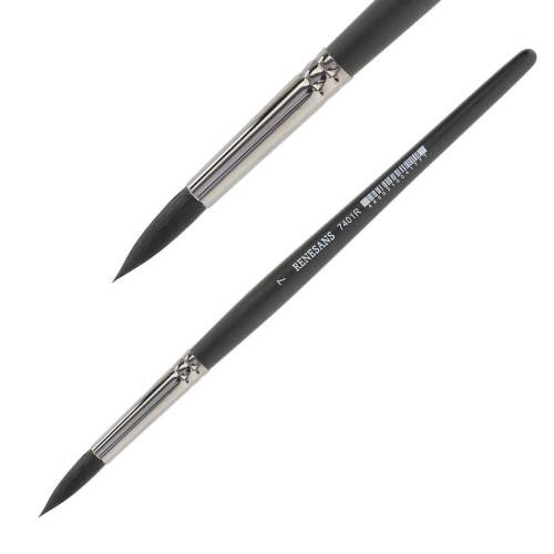 PĘDZEL CZARNY OKRĄGŁY 7401R 7 RENESANS