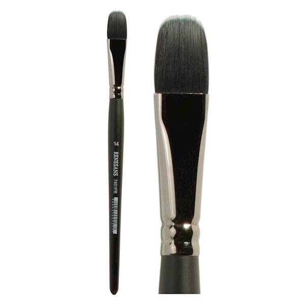 PĘDZEL CZARNY KOCI JĘZYK 7401FR 14 RENESANS