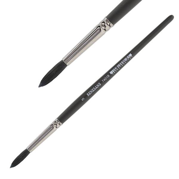 PĘDZEL CZARNY OKRĄGŁY 7401R 5 RENESANS