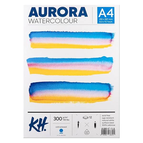 BLOK DO AKWARELI AURORA A4 COLD PRESSED 300G