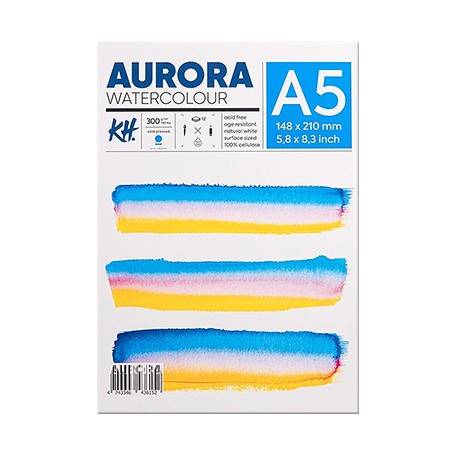 BLOK DO AKWARELI AURORA A5 COLD PRESSED 300G