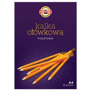 Kalka ołówkowa fioletowa A4 KOH-I-NOOR 25 arkuszy