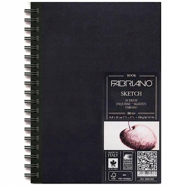 Szkicownik FABRIANO SKETCH schizzi na spirali A5 110g 80 arkuszy