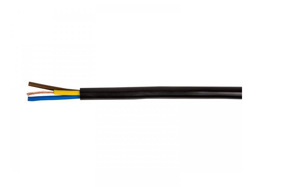 Przewód  gumowy OW H05RR-F 3X1,5 mm2 300/500V czarny krążek 100m  Elpar