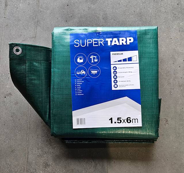 Plandeka na drewno 1,5x6 superTarp premium UV stab  220 zielona