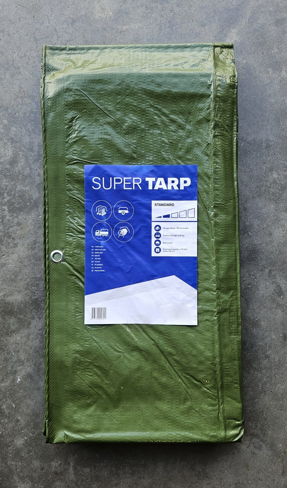 Plandeka PE SUPER TARP standard 150g/m2 / 10x15 / kolor zielony