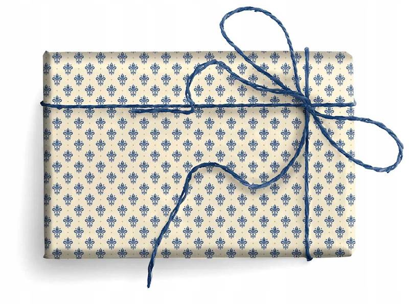 Papier ozd.PRESTIGE GOLD wzór: GIGLI BLU