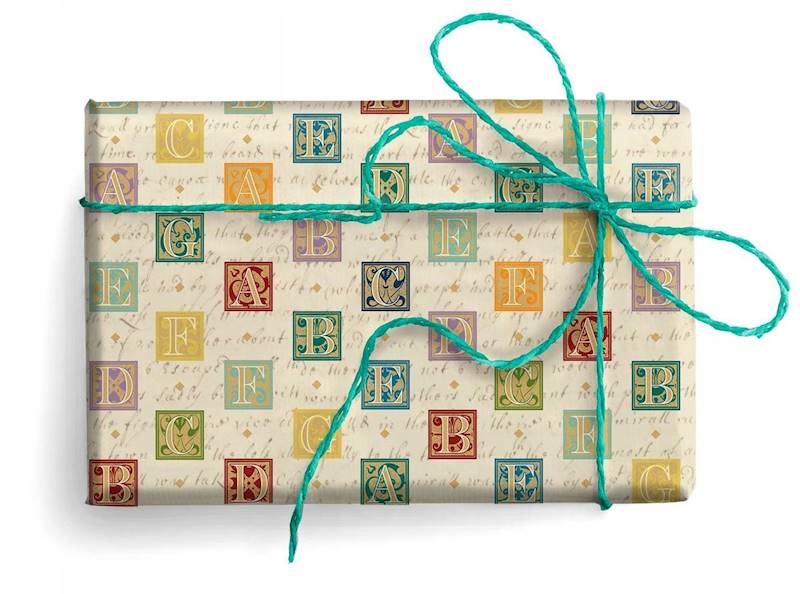Papier ozd.PRESTIGE GOLD wzór: TYPE FACE