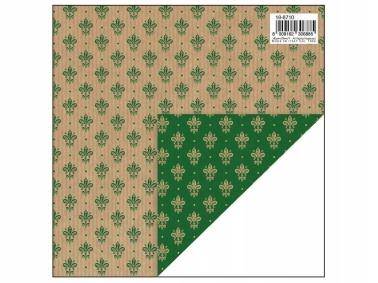Papier ozd.KRAFT wzór dwustronny: LILIUM VERDE