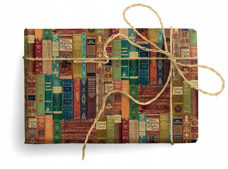 Papier ozd.PRESTIGE GOLD wzór: LIBRARY