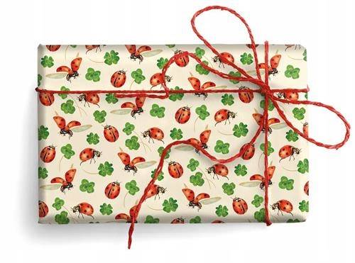 Papier ozd.PRESTIGE GOLD  wzór: LADYBUGS