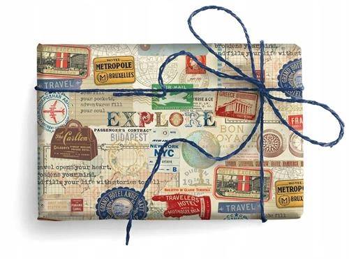 Papier ozd.PRESTIGE GOLD wzór: EXPLORE 