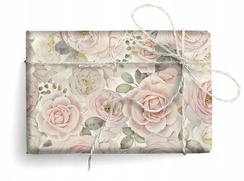 Papier ozd.PRESTIGE GOLD wzór: PINK ROSES