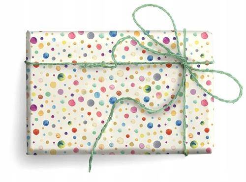 Papier ozd.PRESTIGE GOLD wzór: RAINBOW DOTS