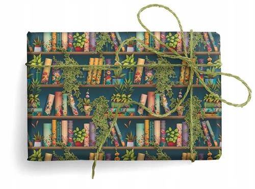 Papier ozd.PRESTIGE GOLD wzór: FLOWERY BOOKSHOP 