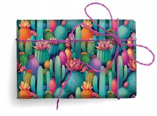 Papier ozd.A CACTUS MULTICOLOR sreberko