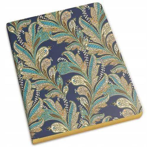 Brulion A6 szyty BLUE PAISLEY