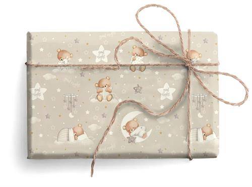 Papier ozd.PRESTIGE GOLD wzór: GOOD NIGHT TEDDY 