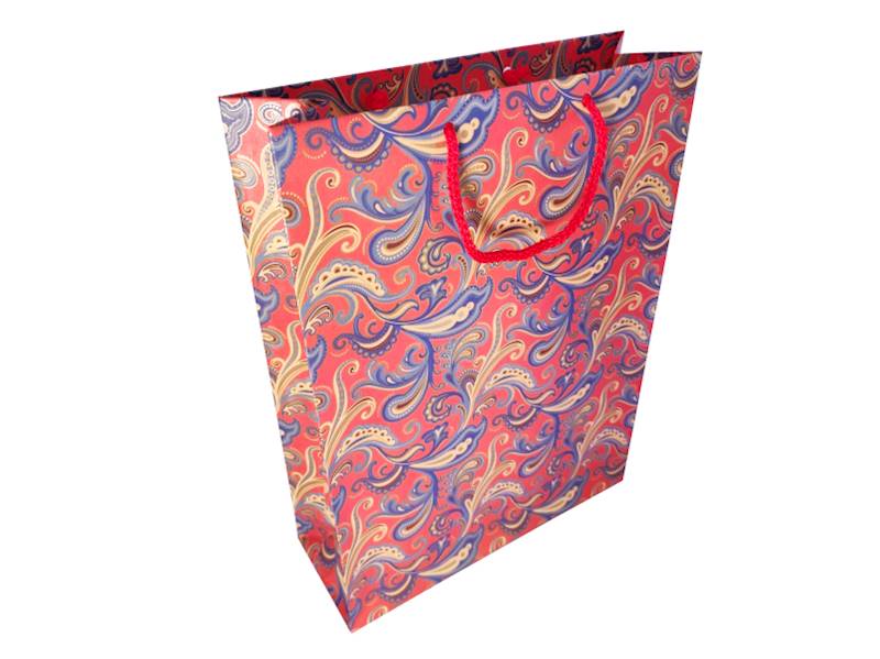 Torebka A4 PAISLEY 90g Kartos GOLD 24x34,5x9cm