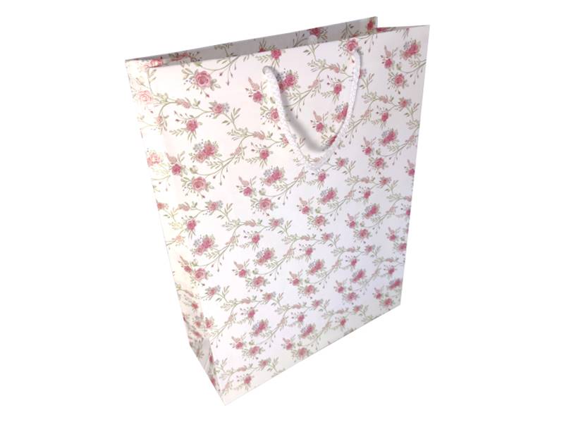 Torebka A4 WOVEN ROSES 90g Kartos GOLD 24x34,5x9cm