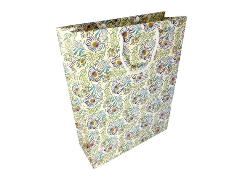 Torebka A4 PEACOCK 90g Kartos GOLD 24x34,5x9cm
