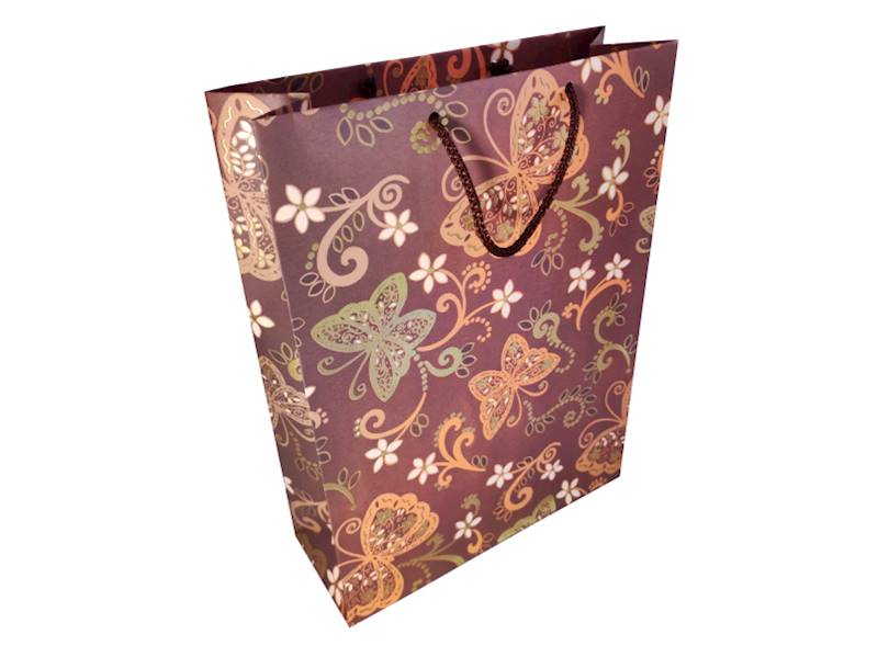 Torebka A4 FARFALLE DORATE 90g Kartos GOLD 24x34x9