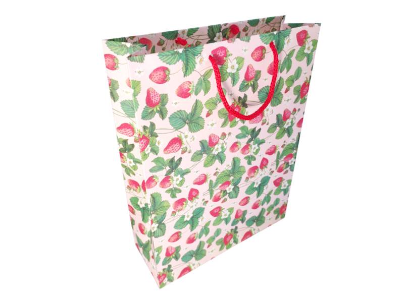 Torebka A4 STRAWBERRIES 90g Kartos GOLD 24x34,5x9