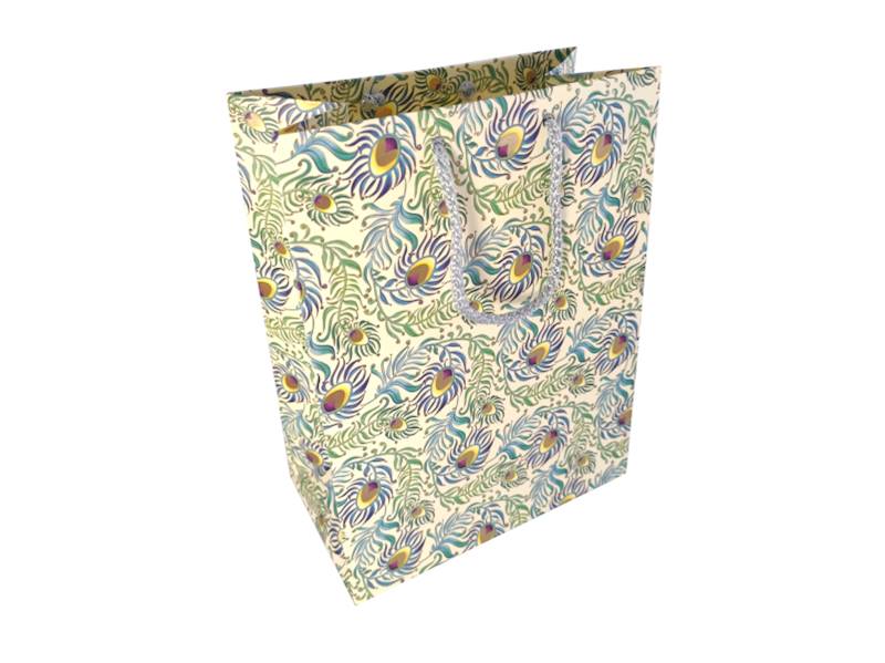 Torebka A5 PEACOCK 90g Kartos GOLD 17,5x23x10cm