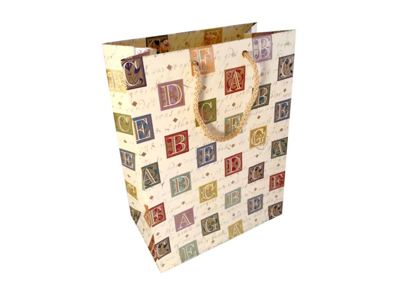 Torebka A5 TYPE FACE 90g Kartos GOLD 17,5x23x10cm