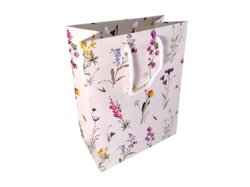 Torebka A5 WILD FLOWERS 90g Kartos GOLD 17,5x23x10