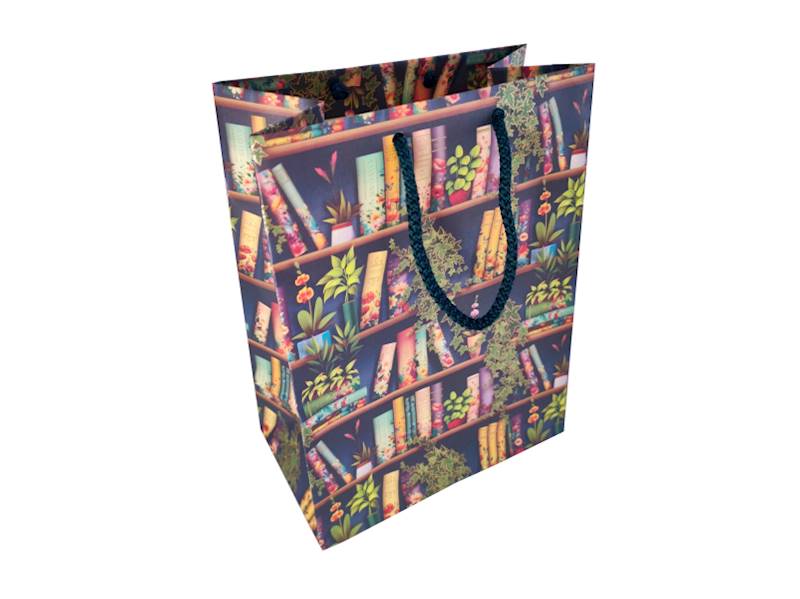 Torebka A5 FLOWERY BOOKSHOP 90g Kartos GOLD 