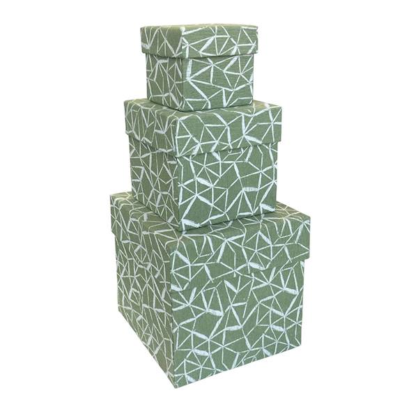 Pudełka zestaw 3 szt GREEN GRID