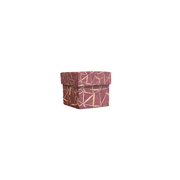 Pudełk kostka DUŻA  RED GRID 7,5x7,5x7,5cm
