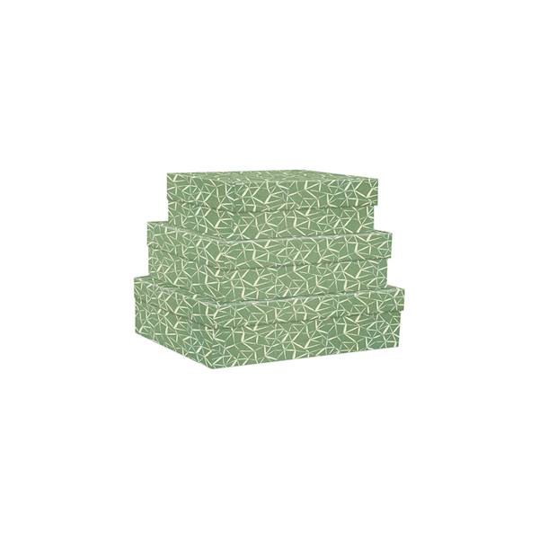 Pudełka zestaw 3 szt GREEN GRID