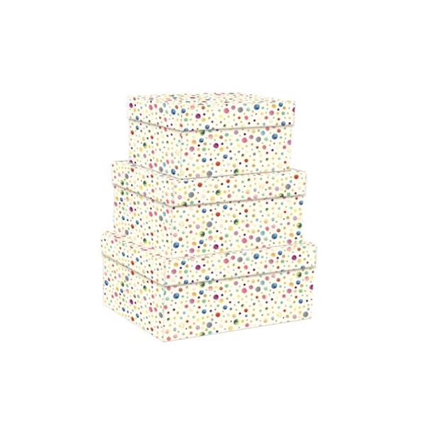 Pudełka zestaw Mały RAINBOW DOTS