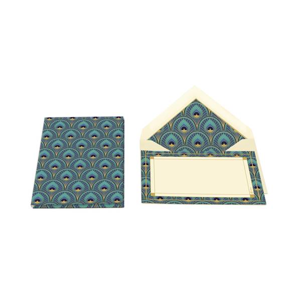 Karnet + koperta ART DECO PEACOCK Piccolo BLOCHETT