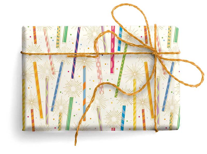 Papier ozd.A CANDELINE MULTICOLOR  złocony