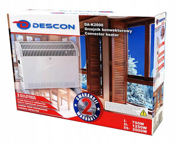 GRZEJNIK KONWEKTOROWY 2000W BEZ NAWIEWU