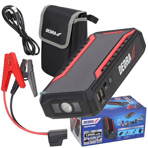 POWERBANK Z FUNKCJĄ ROZRUCHU SILNIK  12000MAH WYŚ.LCD  DEPP1201