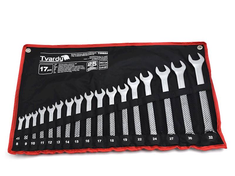 ZESTAW KLUCZY PŁASKO-OCZKOWYCH 17-EL.8-31MM T00652