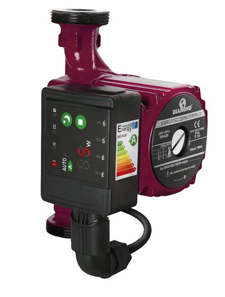 POMPA OBIEGOWA DO C.O. RS25/60EL 180 ELEKTRONICZNA +ŚRUBUNKI