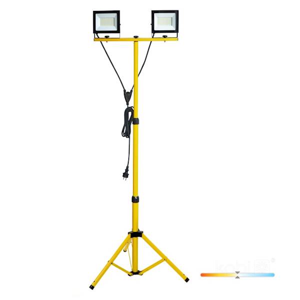 NAŚWIETLACZ LED TIGRA TRIPOD 2*50W 4000K IP54 KOBI NA STATYWIE