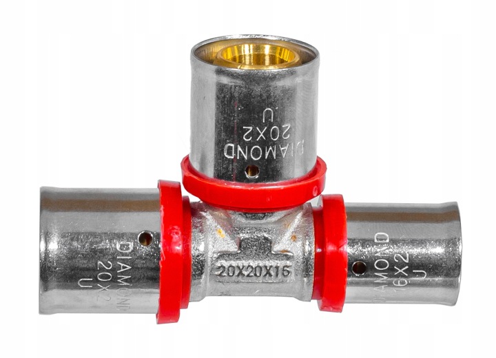 PEX ZAPRAS.TRÓJNIK RED.20*20*16" (15 KARTONIK)