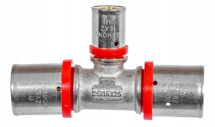 PEX ZAPRAS.TRÓJNIK RED.25*16*25' (10 KARTONIK)