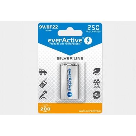 9V 250mAh  EVERACTIVE akumulatorek