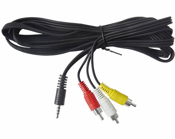 1,5m wtyk Jack 3,5 4 pol.-3x wtyk RCA PRZYŁĄCZE 