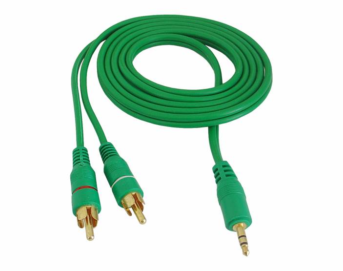 5,0m wtyk jack stereo 3,5 / 2x wtyk RCA  PRZYŁĄCZE
