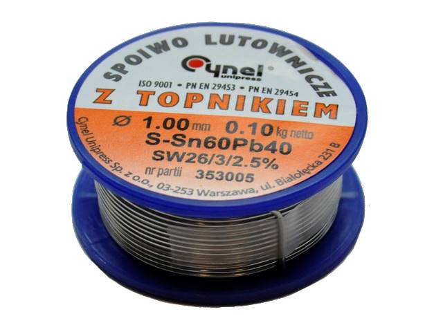 LC60 1mm 100g cyna spoiwo lutownicze