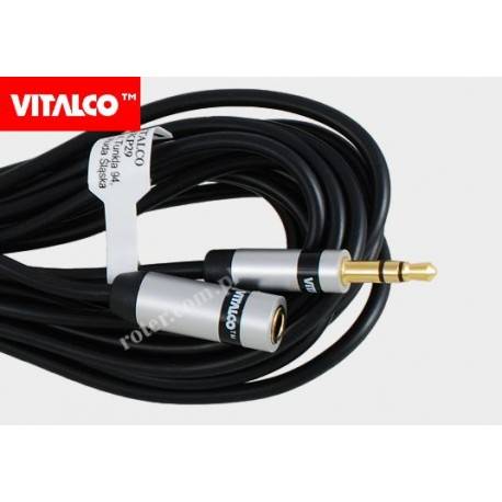 5,0m jack 3,5 stereo SLIM wtyk / gnaizdo przedłuż.