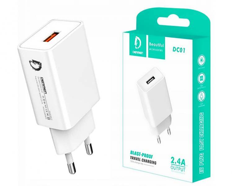 5V / 2,4A  USB sieciowa ładowarka 